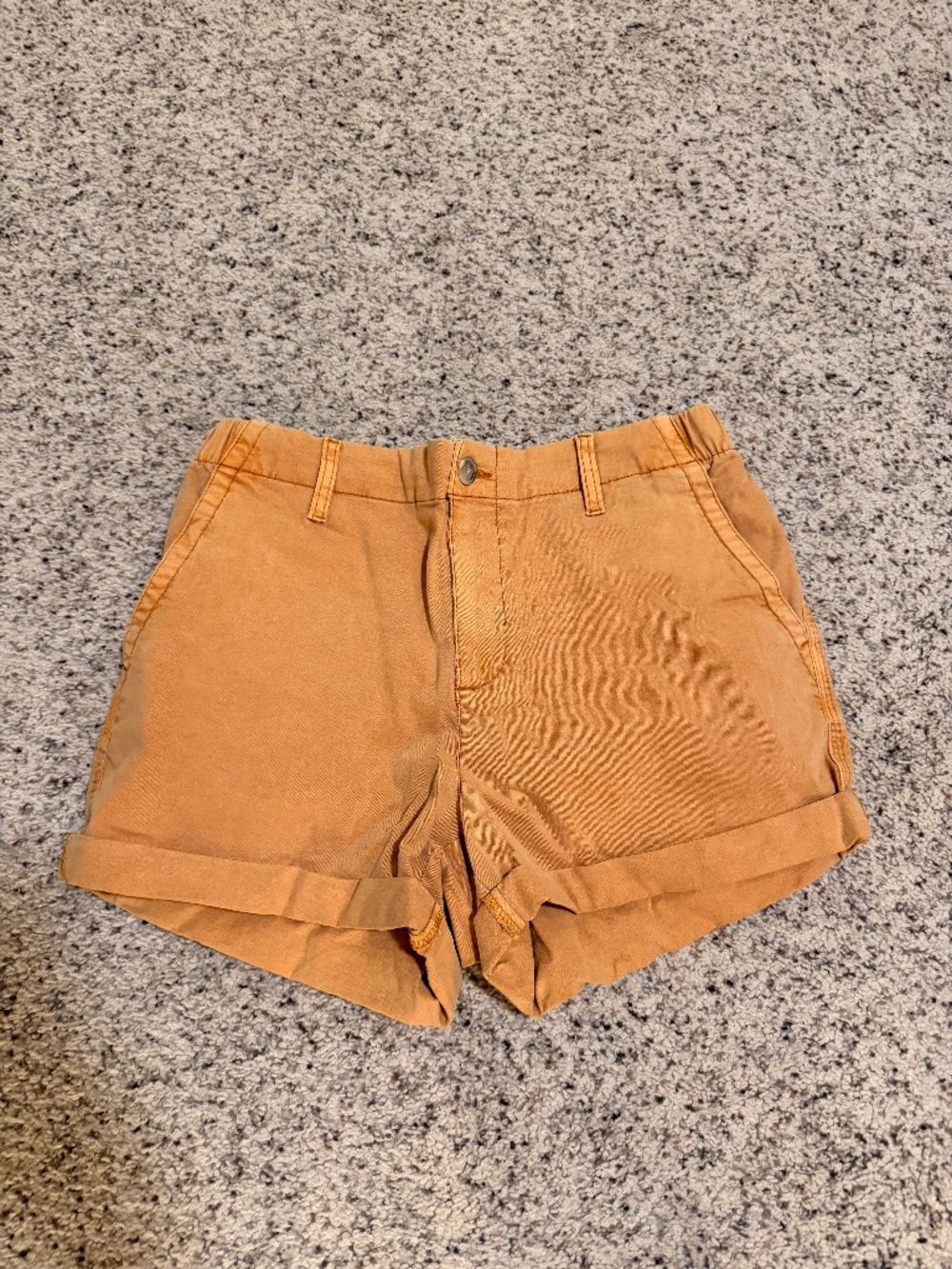 Old Navy Women's Mustard Yellow Casual Sporty Cotton Shorts Size M